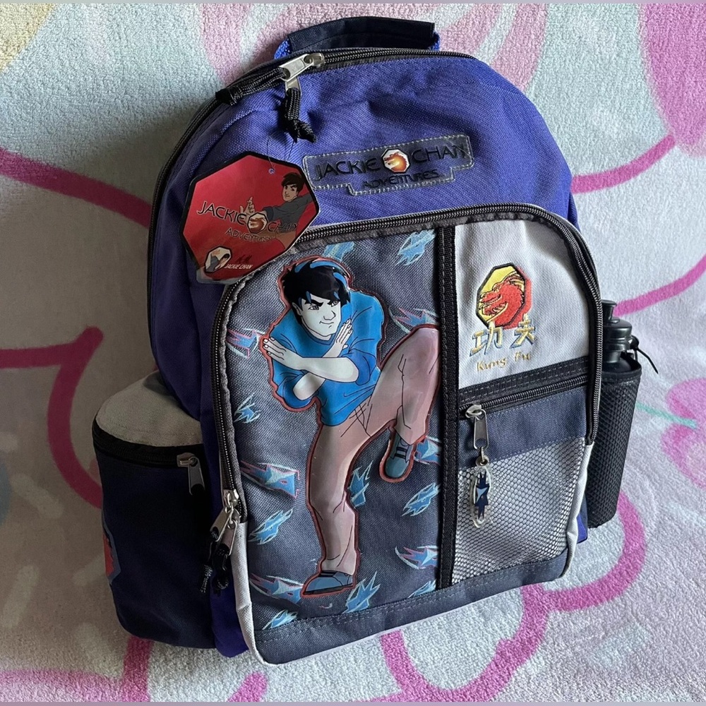 RARE Jackie Chan Adventures Cartoon Backpack New w/ Tag 2002 (See Photos) HTF - Picture 2 of 16